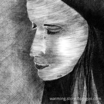 Reflection of pen and ink painting works
